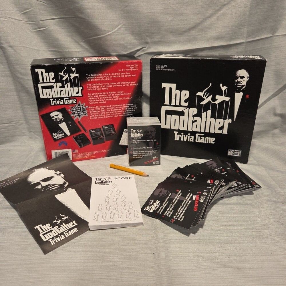 The Godfather Trivia Game Complete Open Box